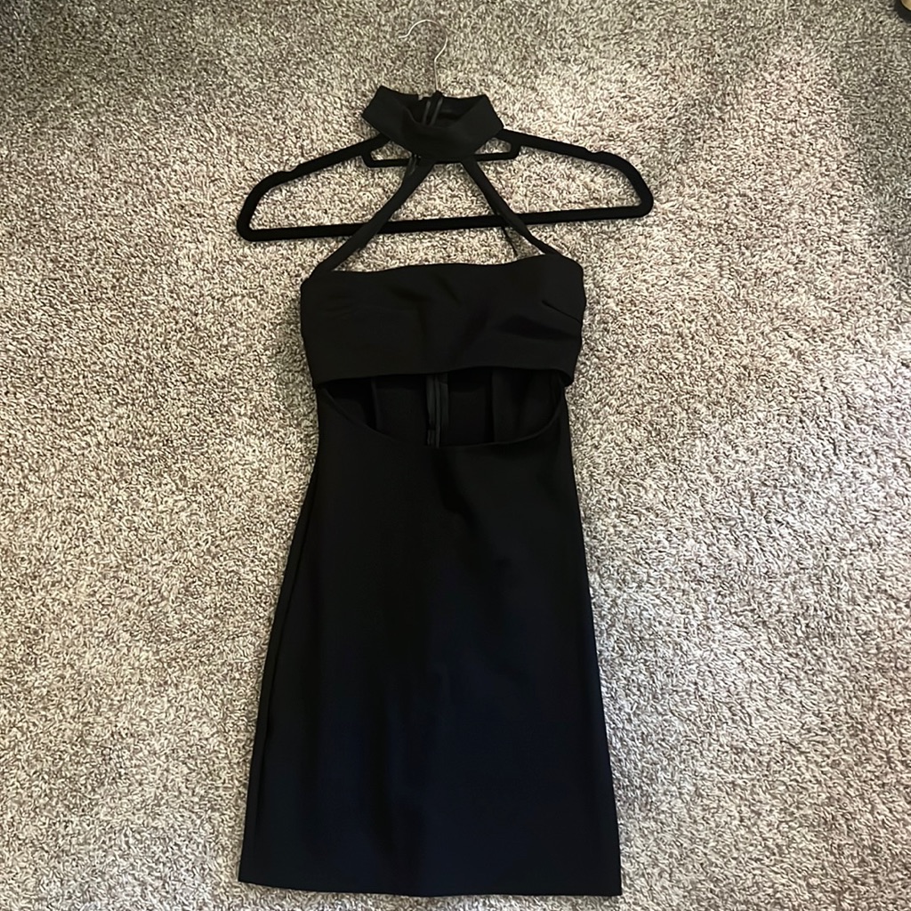 Cutout Black Mini Dress